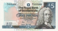 Royal Bank Of Scotland Plc 1 And 5 Pounds 5 Pounds, 25. 3.1987